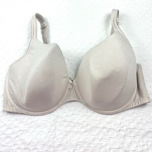 Cacique 44DDD nude tshirt bra beige tan